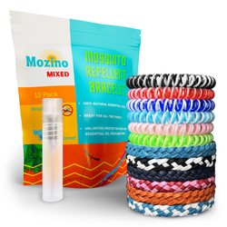 Mozino Mixed Mosquito Repellent Bracelets - 12 Pack